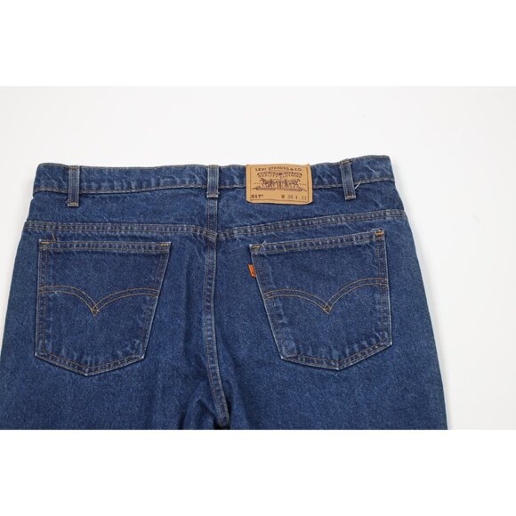 Vintage 80s 90s Levis 517 Orange Tab Mens 38x31 Faded Wide Leg Bootcut Jeans USA - Picture 11 of 14
